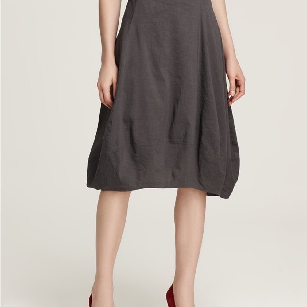 EILEEN FISHER Linen Lantern Bubble Skirt in Grey